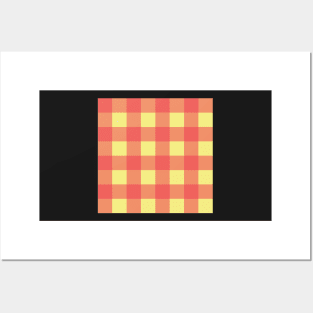 Orchard Plaid - Red and Yellow Posters and Art